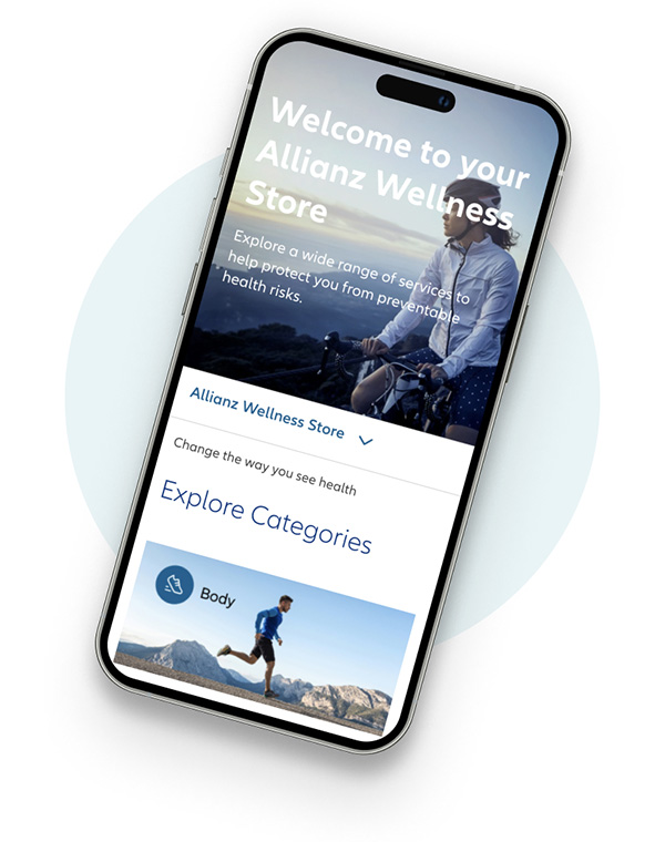 Allianz Wellness Store sur mobile